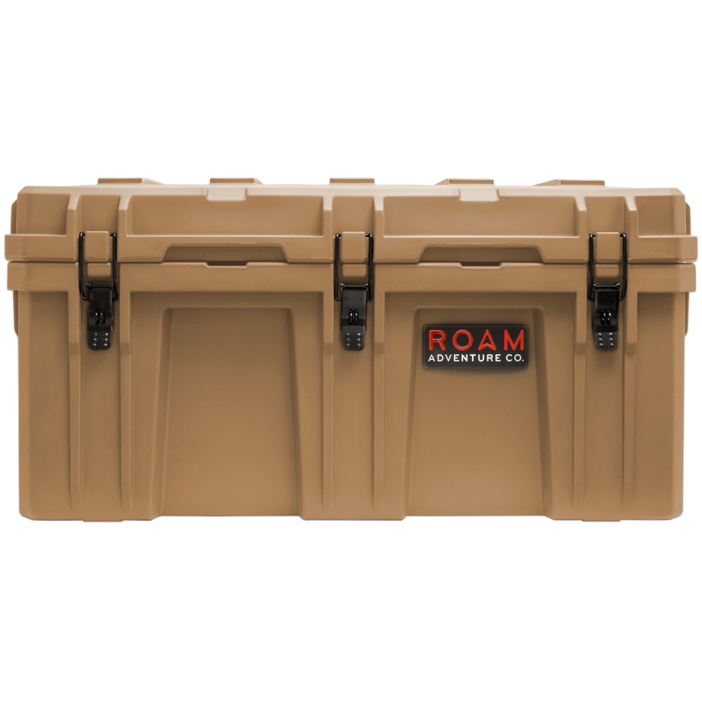Heavy-duty ROAM 160L Rugged Case shown in デザート タン / Desert Tan